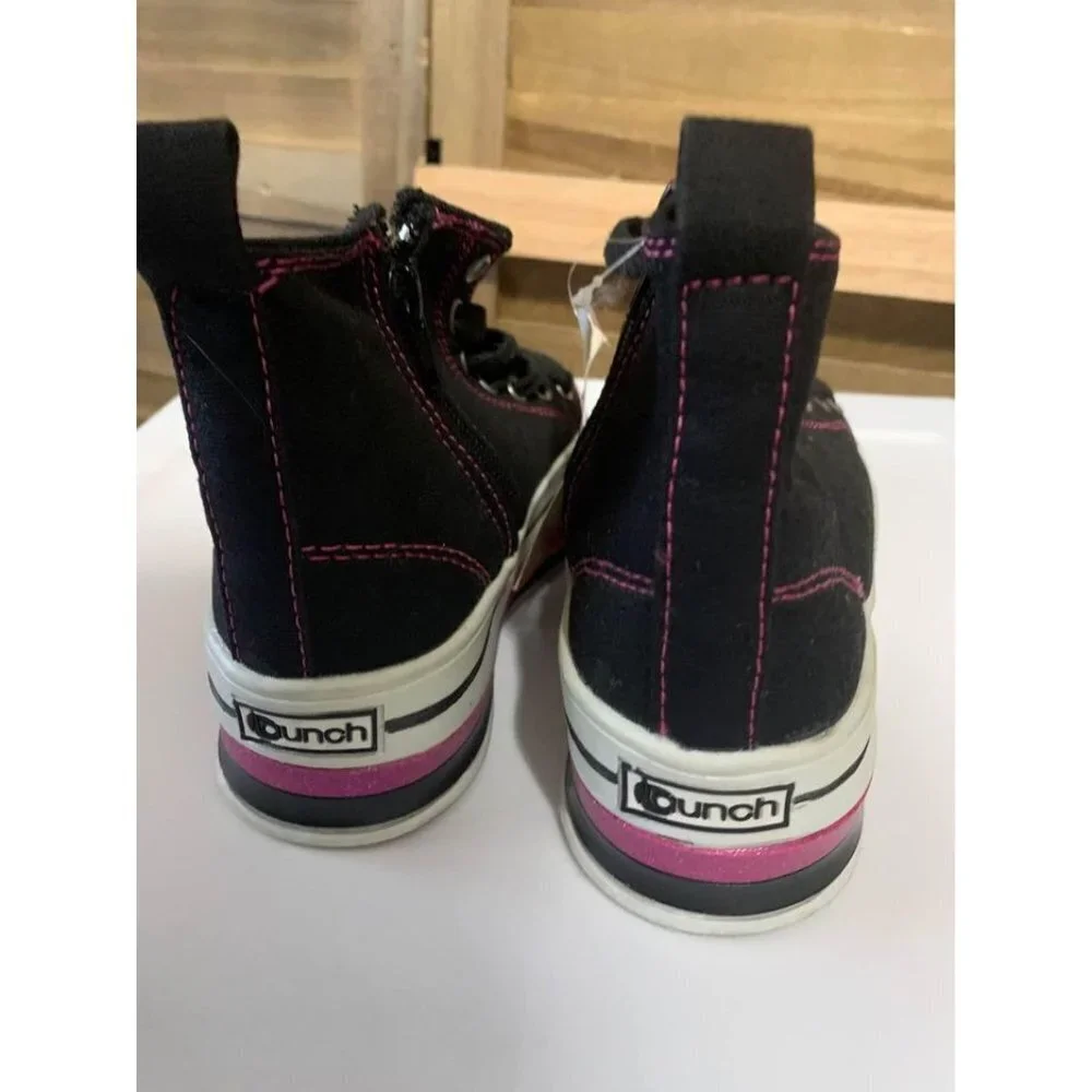 NWT Launch Retro 90s Style High Top Sneakers Girls Size 1 E3